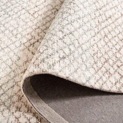 Ivory Hand-Tufted Wool Rectangular Area Rug 5' x 8'