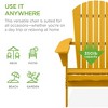 Best Choice Products Folding Adirondack Chair Outdoor, Wooden Accent Lounge Furniture w/ 350lb Capacity - 2 of 4