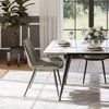 POVISON Contemporary Leather Dining Chairs Set of 2, Curved Back Side Chairs, Gray - 4 of 4