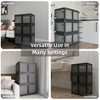 COMHOMA 3/4 Tier Stackable Storage Bins with Doors, Plastic Organizers, Foldable Design & Wheels for Kids' Toys, Crafts, Living Room - 3 of 4