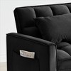 Single Recliner Velvet 3-in-1 Convertible Sofa with Adjustable Back - 3 of 4
