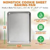 NutriChef Nonstick Cookie Sheet Baking Pan with Cooling Rack (NCSSM75.5) - 3 of 4