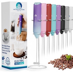 Powerful Handheld Milk Frother with Stand – Fast Foam Maker & Drink Mixer for Coffee, Latte, Matcha, and More - 1 of 4