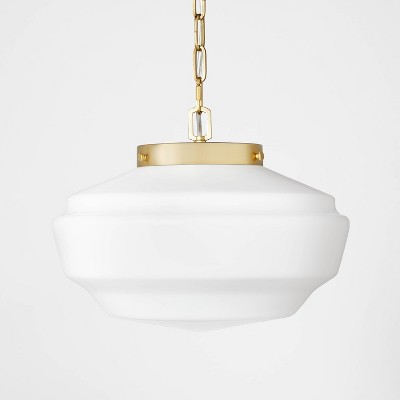 Milk Glass Striped Wall Sconce Brass Finish - Hearth & Hand™ With Magnolia  : Target