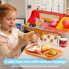 Joyfy Kids Pretend Play Kitchen Toy, Panini Maker & Sandwich Set with Slicer, Ingredients & Menu, Play Food Toy for Toddlers & Girls Birthday Gift - 2 of 4