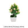 Unique Bargains Artificial Plants 17-Bud Square Pot Plum Blossom Arrangement Plastic 2.95"x2.95"x8.27" 1 Pcs - 3 of 4