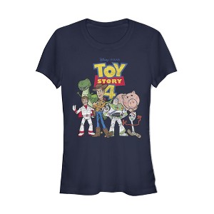 Juniors Womens Toy Story Character Logo Party T-Shirt - 1 of 3