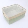 Unique Bargains Fabric Collapsible Storage Organizer Basket with Handles - 3 of 4