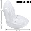 Jasonwell Inflatable Seashell Pool Float, Giant Clam Toy with Pearl Ball for Kids' Birthday, Summer Beach & Mermaid Party (White) - 2 of 4