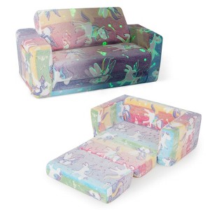 Infans 2-in-1 Flip Out Kid’s Sofa Chair Convertible Toddler Couch to Lounger - 1 of 4