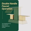Cobbe Centerset Bathroom Sink Faucet 4-Inch Two-Handle with Pop-Up Drain and Supply Hoses Brushed Gold - 4 of 4
