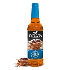 Syruvia Sugar Free Cookie Butter Syrup - 25.4 fl oz. Premium Flavoring Syrup For Coffee - 1 of 4