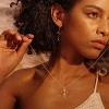 14K Gold Plated Cross Pendant Necklace for Women - Adjustable Faith Chain - 3 of 4