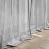 Lush Décor Milla Knitted Textured Sheer Window Curtain Panels Silver Pair 38x84 - 4 of 4