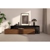 Nexera Tonik TV Stand for TVs up to 72" Black/Walnut: Modern Entertainment Center with Storage Drawers - 3 of 4