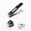 Unique Bargains Foldable Small Black Cover Nail Clippers Black Silver Tone 1 Pc - image 3 of 4