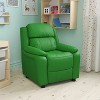 Emma and Oliver Deluxe Padded Contemporary Kids Recliner with Storage Arms - 2 of 4