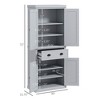 NicBex 72.5 Inch Kitchen Pantry Storage Cabinet with 4 Doors and 2 Drawers for Dining Room,Bathroom,Kitchen - 3 of 4