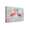 22" x 32" Flamingo Power by Cora Niele - Trademark Fine Art: Gallery-Wrapped, Mid-Century Modern Wall Canvas - 2 of 4