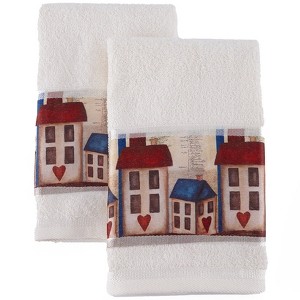 Sweet Home Americana Bathroom Collection - Set of 2 Hand Towels - 1 of 2