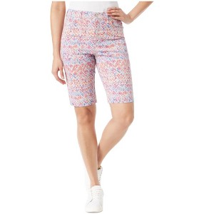 Gloria Vanderbilt Womens Watercolor Casual Bermuda Shorts - 1 of 1