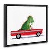 Stupell Industries Dinosaur Monster Sports Car Floating Frame Canvas Art - 2 of 4