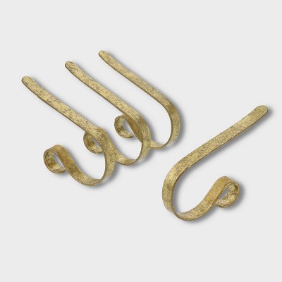 4ct Stocking Holder Gold Foil - The Original Mantleclip