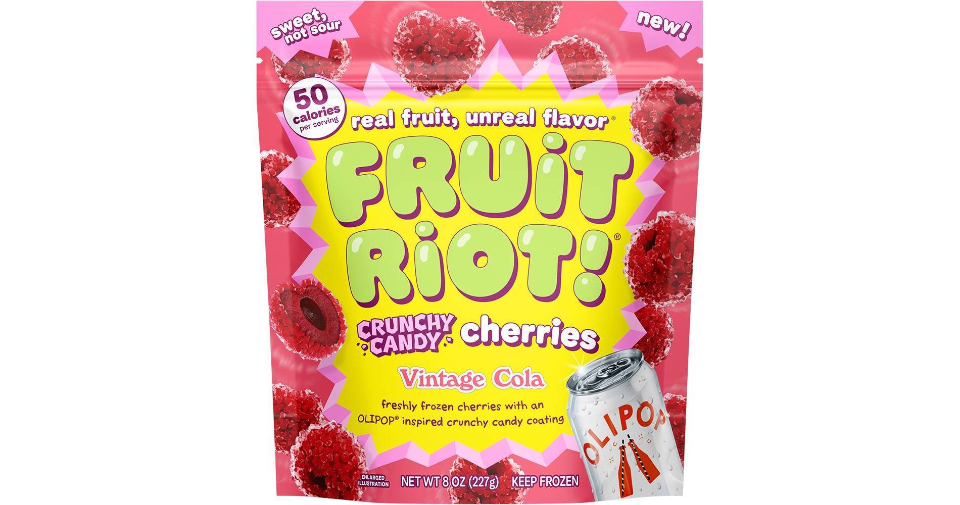 Fruit Riot Frozen Candy Crunch Vintage Cola Cherries - 8oz Bag