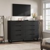 7/8 Dresser for Bedroom, 55" Wide Dresser, Freestanding Horizontal Drawer with Storage, Wooden Closet Chest Storage for Living Room, Hallway, Entryway - 3 of 4