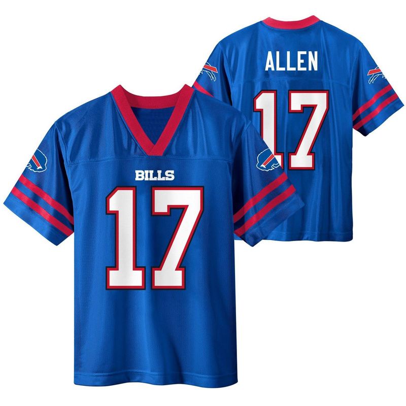 NFL Buffalo Bills Boys' Short Sleeve Allen Jersey, 1 of 4