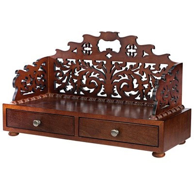 Design Toscano Antiquarian Floral Tracery Desktop Book Organizer
