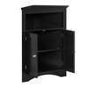 Resenkos Corner cabinet with Doors and Shelves, Free Standing Storage Cabinet for Kitchen, Living Room, Bathroom, - 2 of 4