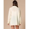 INSPIRE CHIC Women's Long Sleeve Turndown Collar Button Up Casual Loose Textured Shirt - 3 of 4
