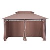 Outsunny 10' x 13' Outdoor Soft Top Gazebo Pergola with Curtains, 2-Tier Steel Frame Gazebo for Patio - image 4 of 4