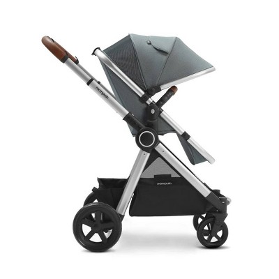 mompush wiz 2 in 1 full size stroller gray