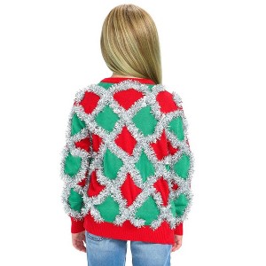 Tipsy Elves Kids Tacky Tinsel Ugly Christmas Sweater - Funny Ugly Christmas Sweater for Holiday Parties - 1 of 2