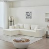 Sponge Sectional Sofa Couch for Living Room, L Shaped Modern Lamb Modular High Density Sponge Floor Sofa - 2 of 4