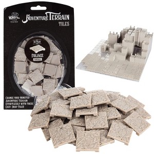 Monster Adventure Terrain- 50pc Foliage Tile Expansion Pack-Paintable 1"x1" Tile Set- Easy Snap Creates Amazing Tabletop Terrain in Minutes - 1 of 4