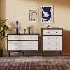 Christopher Knight Home 2pc Nystrom Double Dresser and 4 Drawer Dresser Bedroom Set Walnut/White - image 2 of 4