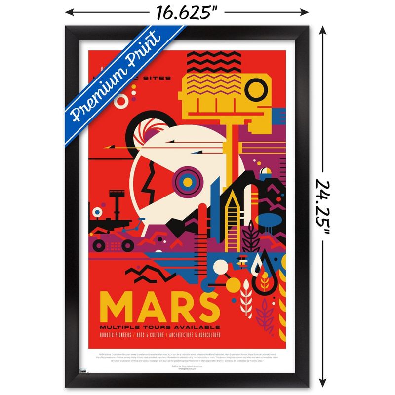 Trends International NASA - Mars Travel Poster Framed Wall Poster Prints, 3 of 7