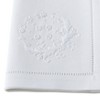 Saro Lifestyle Embr'd Flower Hemstitch Napkin, 20" Square, White (Set of 6) - 3 of 3