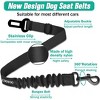 Dog Seat Belt,3 Piece Set Retractable Dog Car Harness Adjustable Dog Seat Belt - 3 of 4