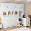 Twin Size Murphy Bed with Closet, Drawers and Desk - 3 of 4