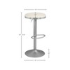 Meridian Furniture,Brody White Vegan Leather Adjustable Stool - 4 of 4