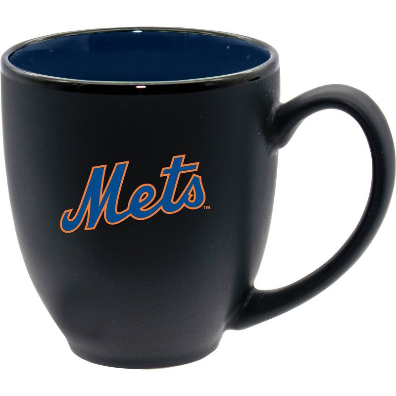 MLB New York Mets 15oz Inner Color Black Coffee Mug, 2 of 4