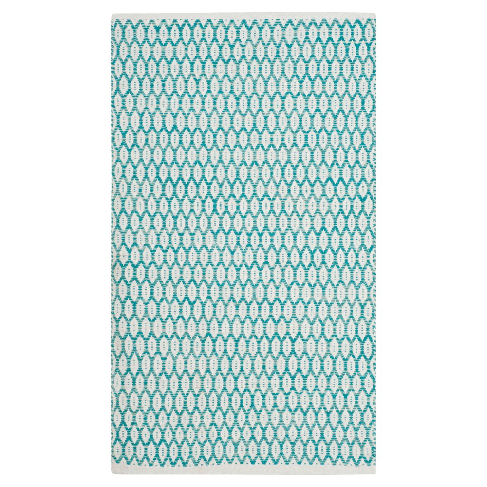 5'x8' Alena Woven Rug Aqua/Ivory - Safavieh