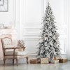 Dexmalle 7.5FT 1424 Tips Flocked PE/PVC Christmas Tree with 40 Natural Pine Cones - 2 of 4