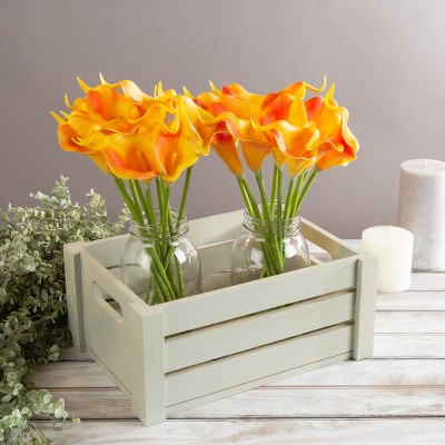 Nature Spring Faux Calla Lily Bundle - 24, Orange