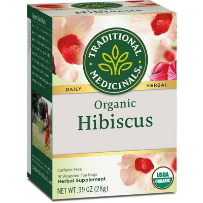  Traditional Medicinals Organic Hibiscus Herbal Tea - 16ct 