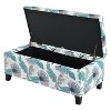 NicBex 39 Inch Storage Ottoman Bench Modern Fabric Bench with Flower Pattern, End of Bed Footrest for Living Room, Bedroom, Entryway - 3 of 4